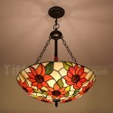 24 Inch European Stained Glass Tiffany Pendant Light