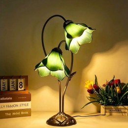 Dark Green Lotus Two-Light...