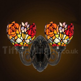 2 Light Rose Tiffany Wall...