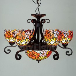 Rural Rose Tiffany Table Lamp