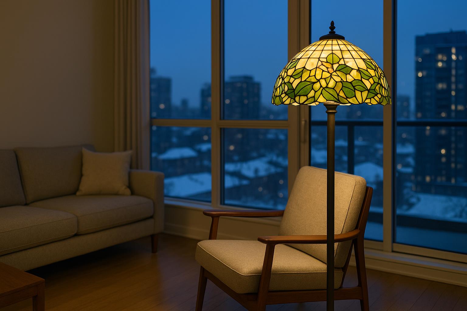 How Tiffany-Style Lamp Colours Change After Sunset