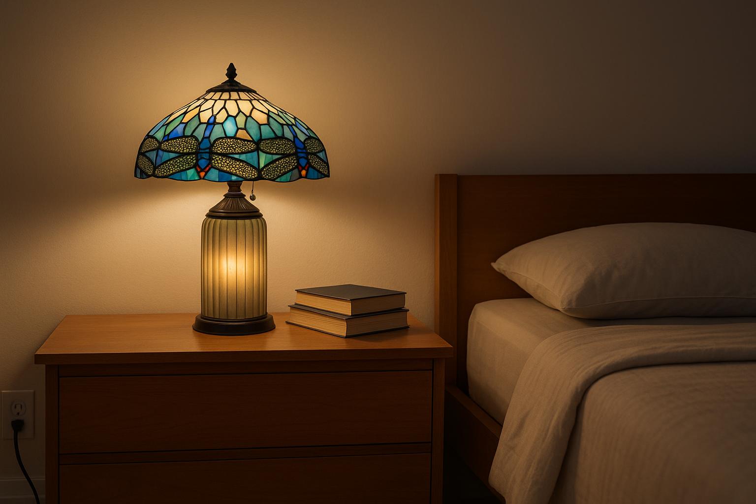Using a Lighted-Base Tiffany-Style Lamp on an Unwired Wall