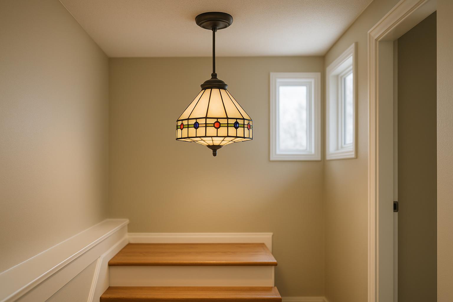 Lighting the Route Down: Tiffany-Style Fixtures for Basement Hallways and Landings